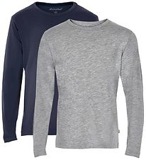Minymo Tröja - 2-pack - Marinblå/Grå