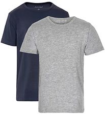 Minymo T-shirt - 2-Pak - Navy/Grå