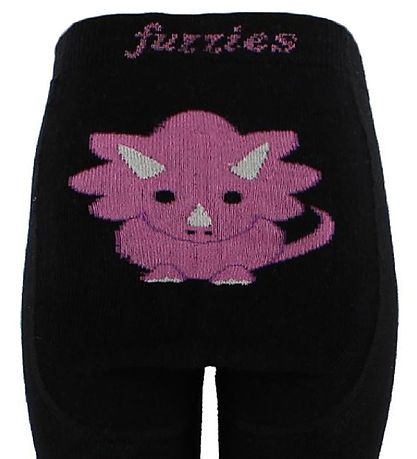 Fuzzies Sokkabuxur - Svart M. Dino