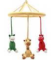 NatureZoo Baby Mobile - Yellow w. Hippo/Giraffe/Donkey