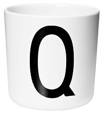 Design Letters Beker - Melamine - Wit m. Q