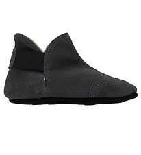 Fuzzies Soft Sole Suede Shoes - Lei - Grey