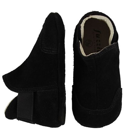 Chaussures en cuir à semelle souple Fuzzies - Lei - Daim Noir