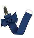 By Stær Pacifier Clip - Navy w. Bow
