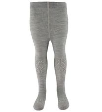 GoBabyGo Non-Slip Tights - Wool - Grey Melange