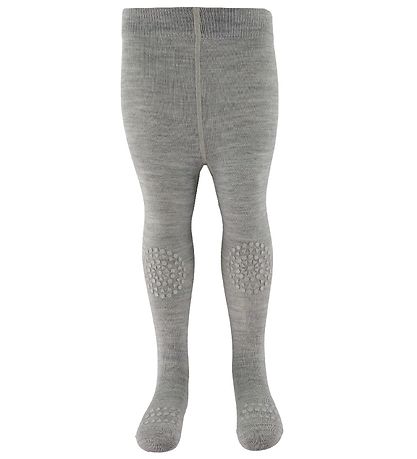 GoBabyGo Non-Slip Tights - Wool - Grey Melange