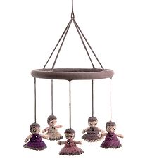 Smallstuff Baby Mobiel - Poppen - Roze/Dusty Paars