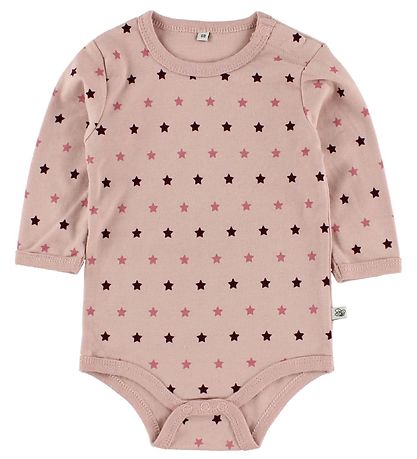 Pippi Baby Bodies l/ä - 4er-Pack - Rosa/Lila m. Muster