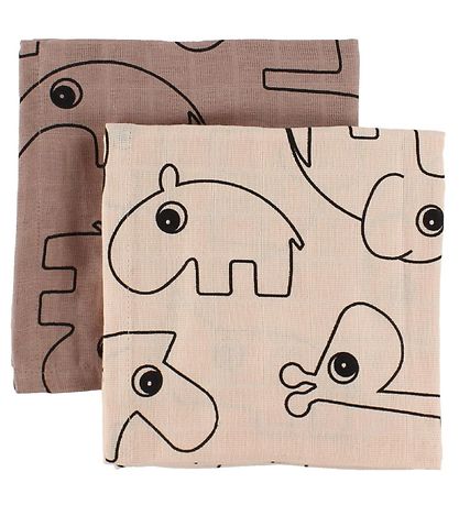 Done By Deer Muslin Cloth - 2-Pack - 70x70 - Powder w. Elphee