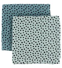 Done By Deer Muslin Cloth - 2-Pack - 70x70 - Blue/Dots