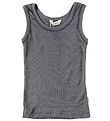 Joha Undershirt - Wool/Silk - Dark Grey w. Lace