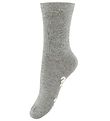 Fuzzies Socks w. Non-Slip - Grey Melange