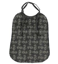 Smallstuff Bib - Long - Charcoal w. Tractors