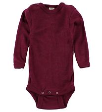 Engel Bodysuit l/s - Wool/Silk - Plum