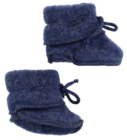 Engel Kruipschoenen - Wol - Blauw Gevlekt