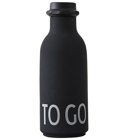 Design Letters Waterflessen - 500 ml - Zwart m. To Go