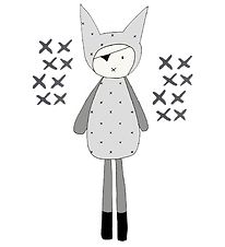 Fabelab Wallstickers - Dreamy Friend Pirate - Grey w. Pirate