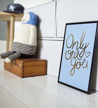 I Love My Type Poster - A4 - Only One You - Dusty Blue w. Text
