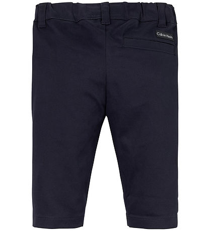 Calvin Klein Trousers - Sateen Chino - Night Sky Calvin Klein Trousers - Sateen Chino - Night Sky