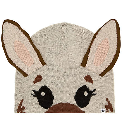 Molo Beanie w. Tube Scarf - Wool/Acrylic - Kleo - Crystal Grey