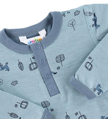 Joha Bodysuit L/æ - Wool/Cotton - Blue Joha Bodysuit L/æ - Wool/Cotton - Blue