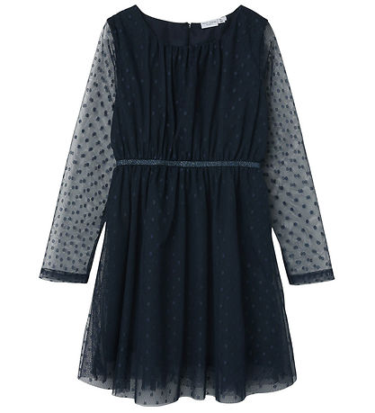 Name It Klänning - Noos - NkfVabos - Dark Sapphire m. Prickar