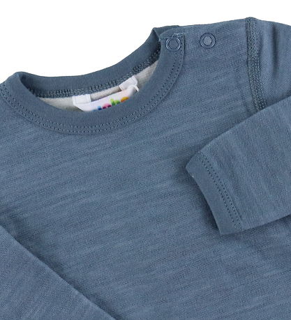 Joha Bodysuit L/æ - Wool/Bamboo - Blue