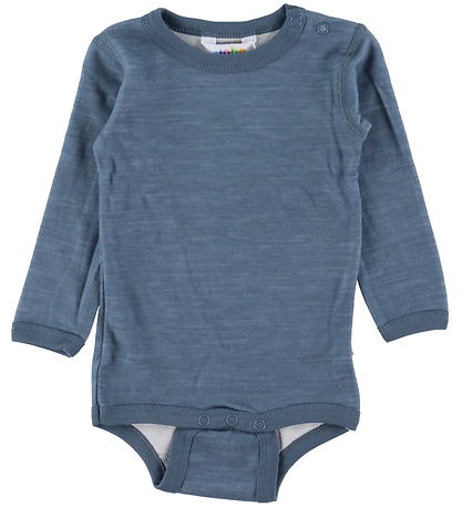 Joha Bodysuit L/æ - Wool/Bamboo - Blue