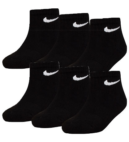 Nike Ankle Socks - Cushioned - Dri-Fit - 6-Pack - Black