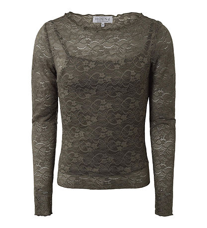 Hound Genser - Lace Topp - Army Green