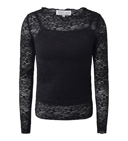 Hound Blouse - Lace Top - Black