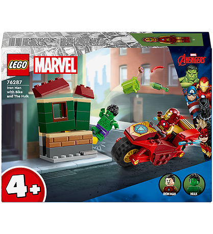 LEGO® Marvel - 오토바이와 헐크를 탄 아이언맨 76287 - 68개 부품