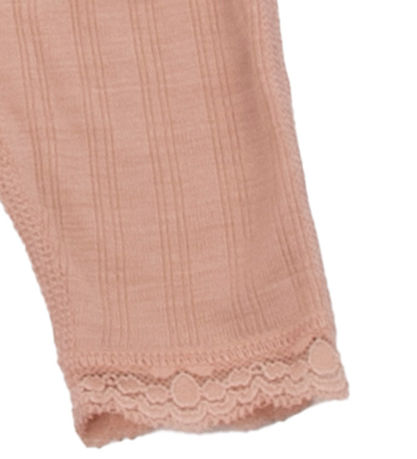 Joha Leggings - Wolle/Seide - Pfirsich