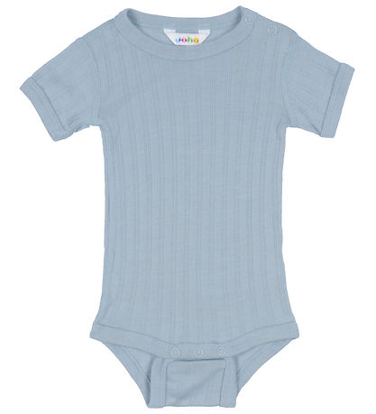 Joha Bodysuit k/æ - Wool/Silk - Dusty Blue