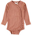 Joha Wrap Bodysuit L/æ - Wool - Red/Brown Joha Wrap Bodysuit L/æ - Wool - Red/Brown