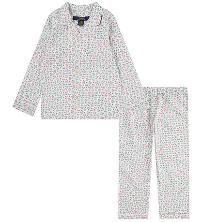 Polo Ralph Lauren Pyjama Set - Cloud Dancer/Pink w. Flowers