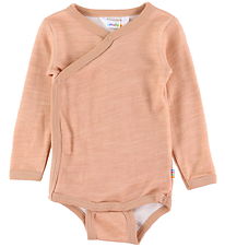 Joha Wrap Bodysuit L/æ - Wool/Bamboo - Peach Joha Wrap Bodysuit L/æ - Wool/Bamboo - Peach