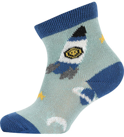 Melton Socks - Space - Blue Surf