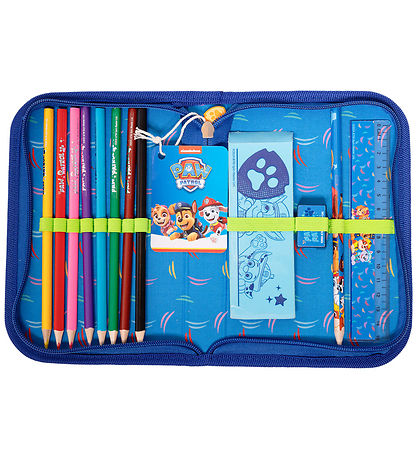 Trousse av. Contenu Paw Patrol - Bleu av. Imprimé Trousse av. Contenu Paw Patrol - Bleu av. Imprimé