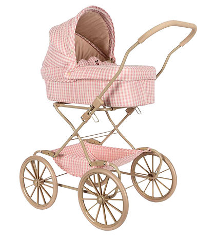 Konges Sløjd Doll Stroller - Powder Pink Check Konges Sløjd Doll Stroller - Powder Pink Check