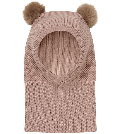 Huttelihut Balaclava - Wool/Cotton - Knitted - 2-layer - Mahogan