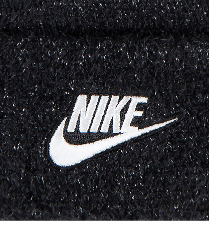 Nike Mütze/Handschuhe - Strick - Schwarz m. Glitzer Nike Mütze/Handschuhe - Strick - Schwarz m. Glitzer