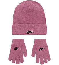 Nike Beanie/Gloves - Knitted - Magic Flamingo w. Glitter Nike Beanie/Gloves - Knitted - Magic Flamingo w. Glitter