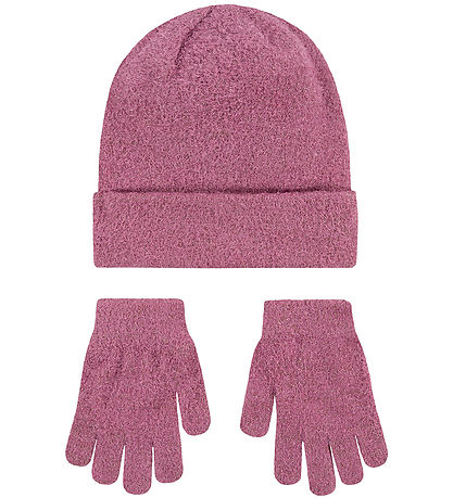 Nike Beanie/Gloves - Knitted - Magic Flamingo w. Glitter
