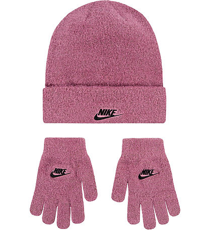 Nike Beanie/Gloves - Knitted - Magic Flamingo w. Glitter