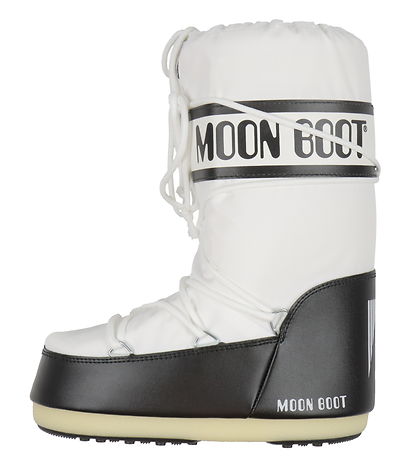 Bottes d'Hiver Moon Boot - Icône Nylon - Noir/Blanc