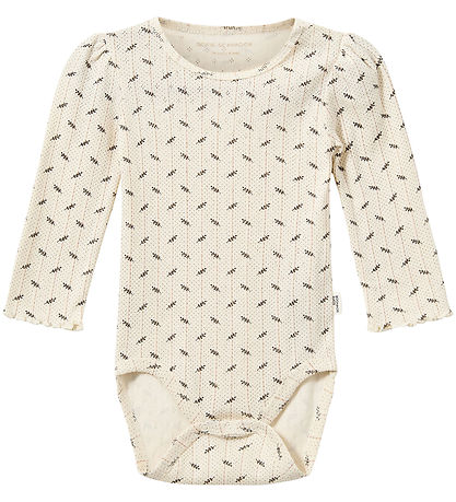 Sofie Schnoor Romper L/æ - Dicte - Antique White m. Print/Pointe