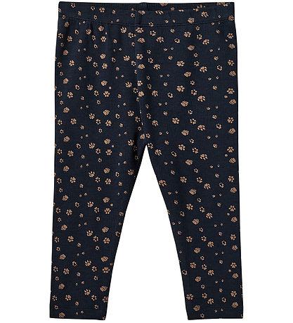 Sofie Schnoor Leggings - Rib - Dark Blue w. Print