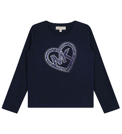 Michael Kors Blouse - Navy/Silver w. Heart