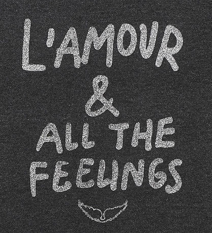 Zadig & Voltaire Sweatshirt - Zwart/zilver m. Tekst